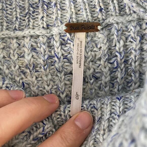 Free People Dylan Tweedy Cowl Neck Sweater Large - Picture 7 of 9